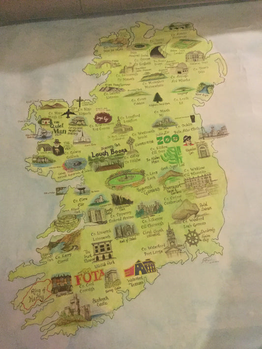 Ireland Hand Painted Map A3 ( coming soon )