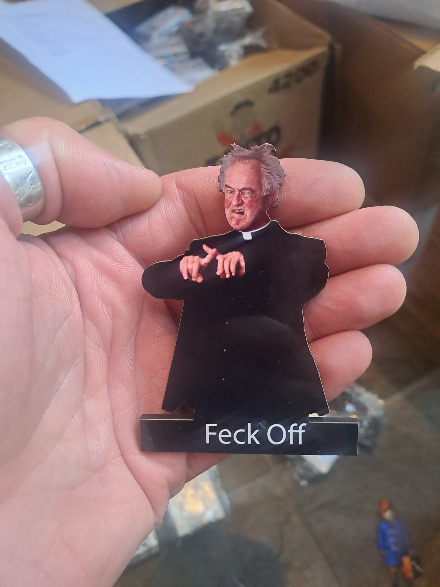 Father Jack Feck off Laser Magnet